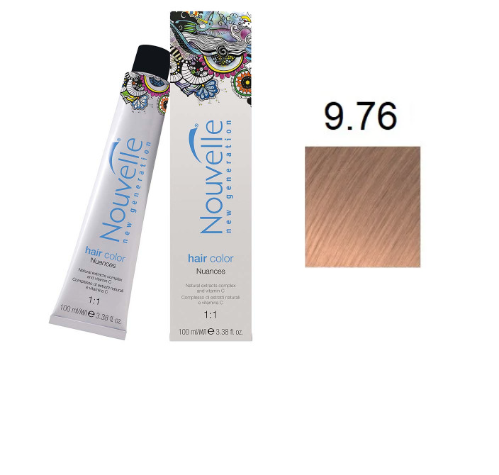 Краска для волос Nouvelle Hair Color 9.76 очень светлый коричнево-красный блондин 100 мл
Краска для волос Nouvelle Hair Color 9.76 очень светлый коричнево-красный блондин 100 мл