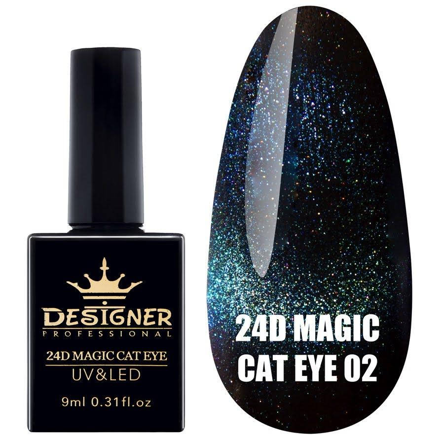 Гель-лак "Кошачий глаз" 24D Magic Cat Eye Designer Professional (Дизайнер Профессионал), 9мл. 02
Гель-лак "Кошачий глаз" 24D Magic Cat Eye Designer Professional (Дизайнер Профессионал), 9мл. 02