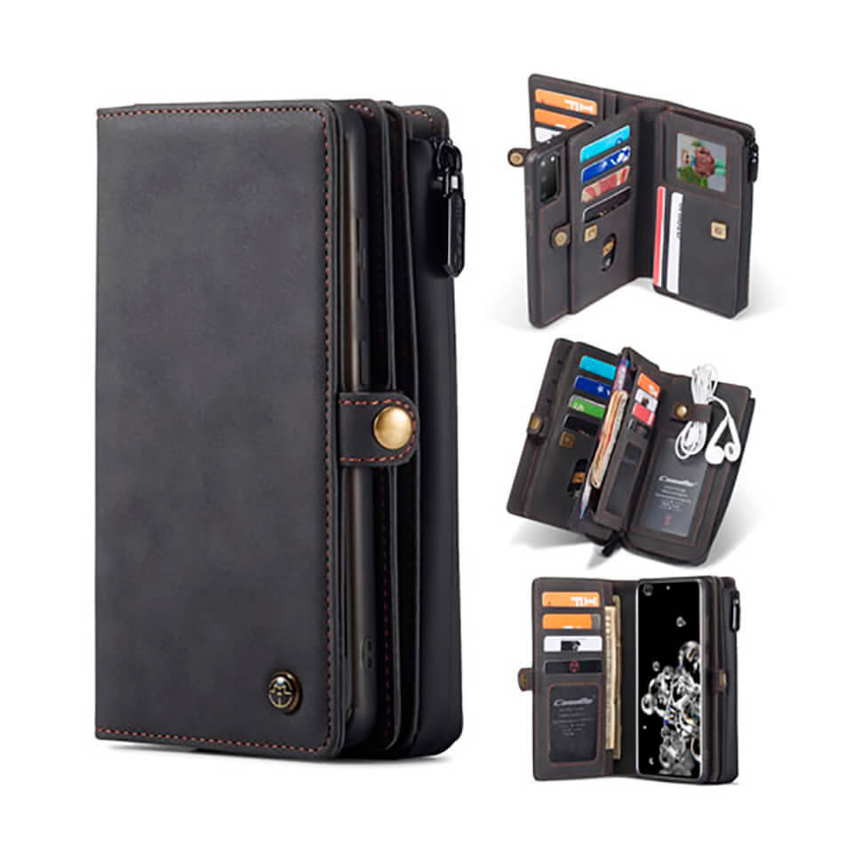 Чехол-кошелек CaseMe Vintage для Samsung Galaxy S20 Black, Черный 
Чехол-кошелек CaseMe Vintage для Samsung Galaxy S20 Black, Черный