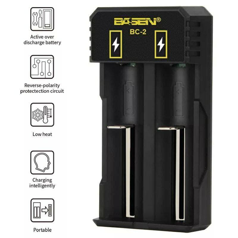 Умное зарядное устройство BASEN BC-2 Li-ion 18650, 26650, 10440, 16340, 17500 и др.Li-ion 
Умное зарядное устройство BASEN BC-2 Li-ion 18650, 26650, 10440, 16340, 17500 и др.Li-ion