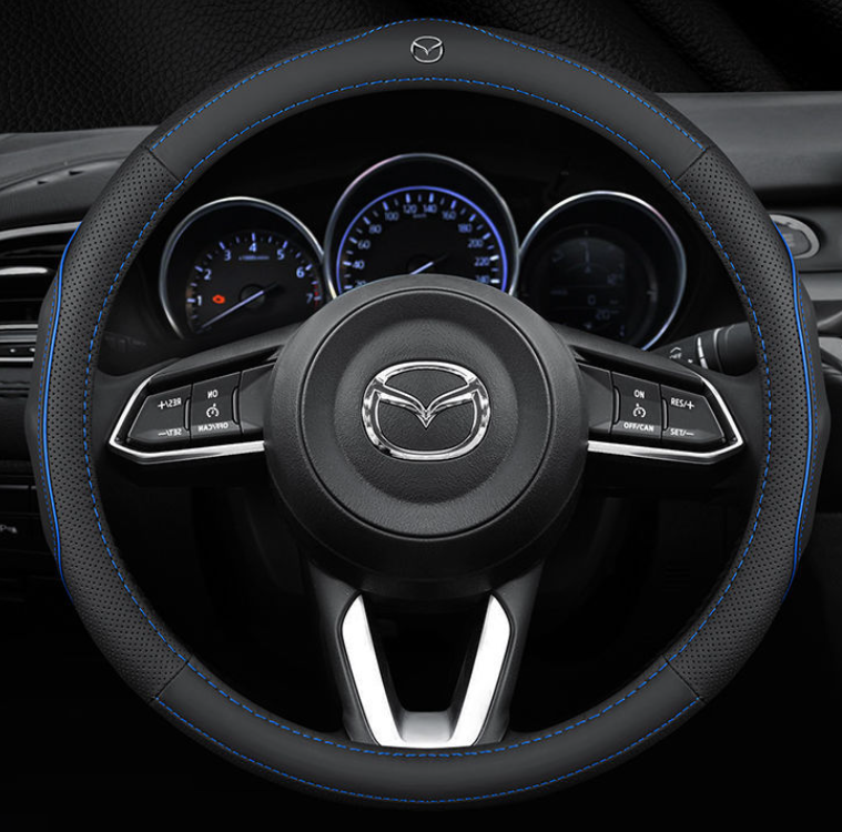 Чехол оплетка Cool на руль для автомобиля Mazda натуральная кожа Черный с синей прошивкой
Чехол оплетка Cool на руль для автомобиля Mazda натуральная кожа Черный с синей прошивкой