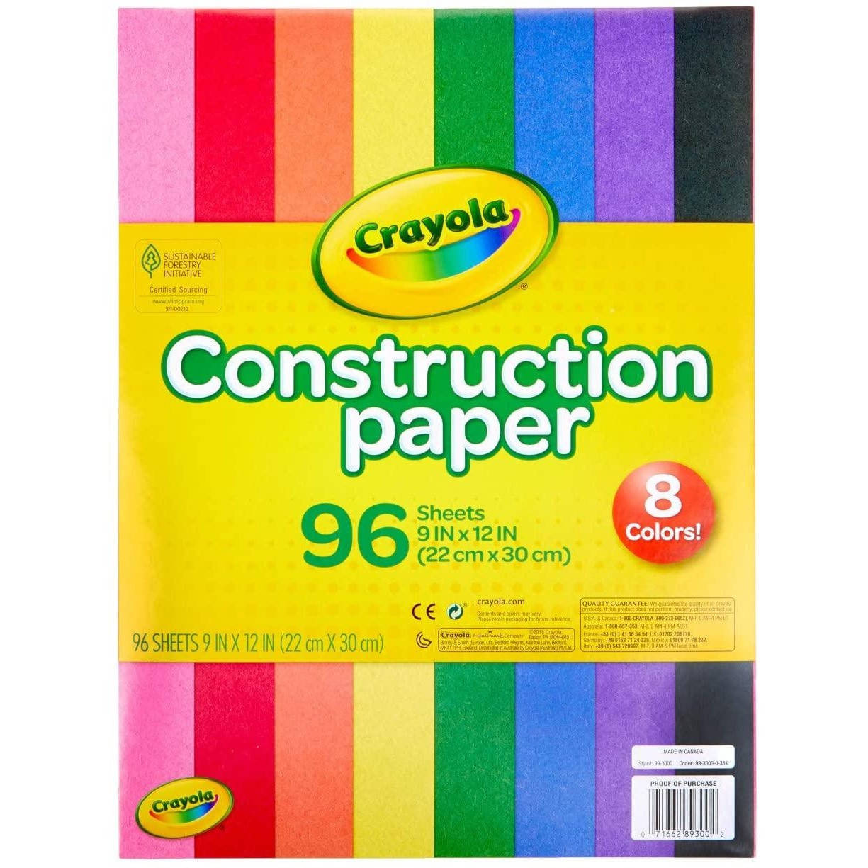 Crayola двухсторонняя цветная бумага для конструирования 96 листов 8 цветов Крайола канцтовары
Crayola двухсторонняя цветная бумага для конструирования 96 листов 8 цветов Крайола канцтовары