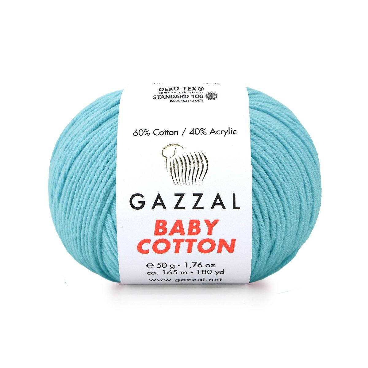 Gazzal Baby Cotton № 3451 светлая бирюза
