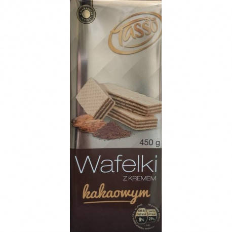 Вафлі з какао-кремом Wafelki z kremem kakaowym Tasso, 450 г
Вафлі з какао-кремом Wafelki z kremem kakaowym Tasso, 450 г