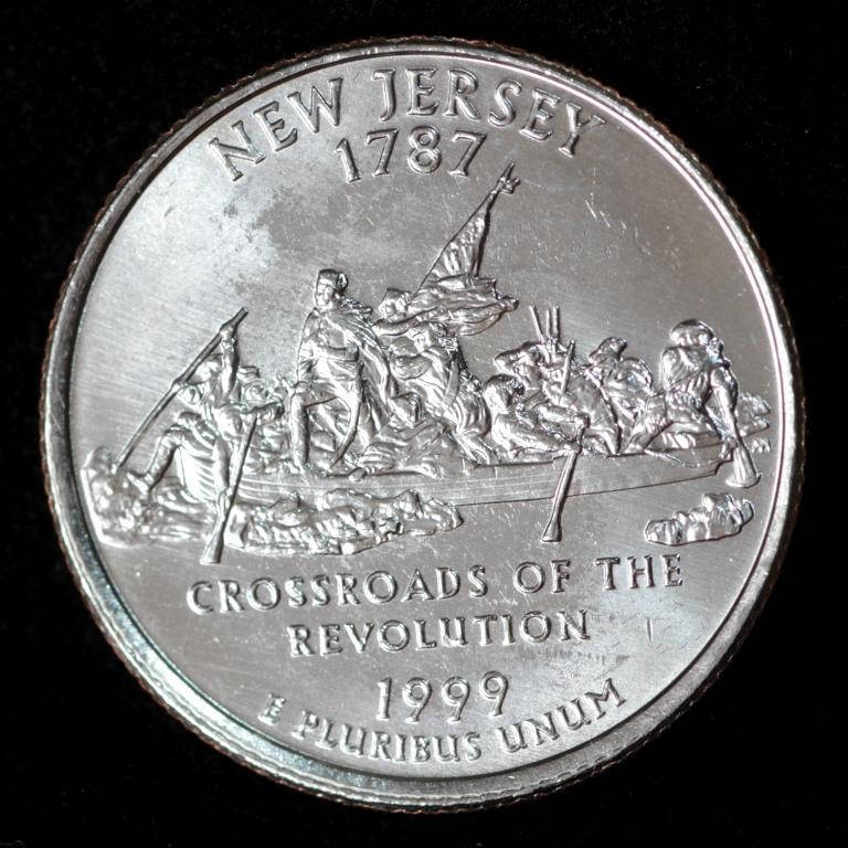 Монета США 25 центов 1999 г. Нью - Джерси
Монета США 25 центов 1999 г. Нью - Джерси