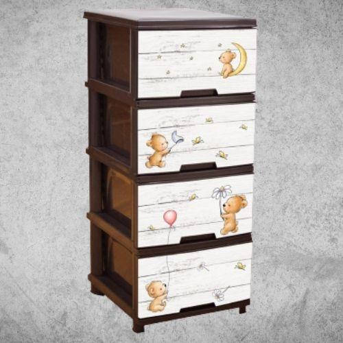 Комод на 4 ящика Алеана Медведи коричневый 46 x 39 x 96 см 123093| |Пластмассовый комод, Бежевый
Комод на 4 ящика Алеана Медведи коричневый 46 x 39 x 96 см 123093| |Пластмассовый комод, Бежевый
