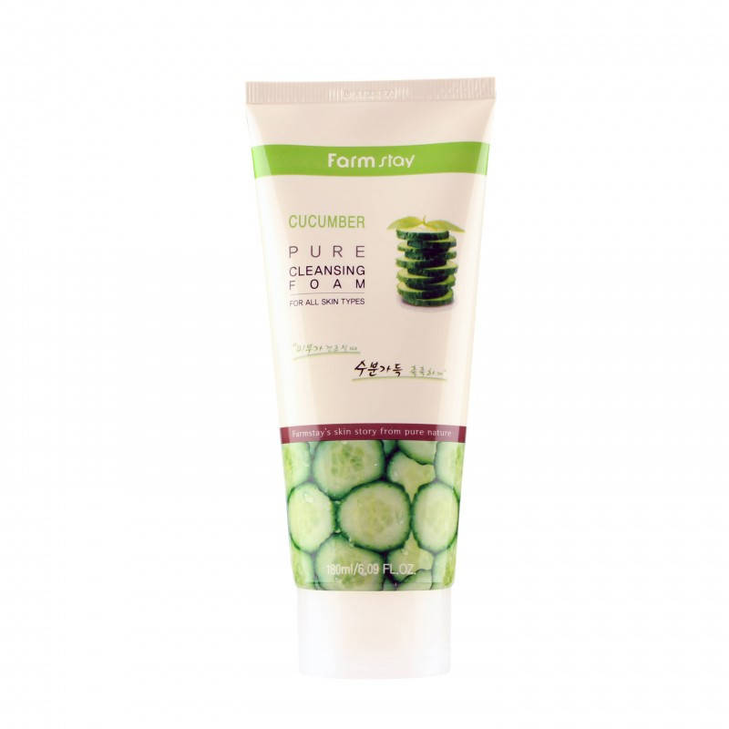 Очищающая пенка для умывания с экстрактом огурца FarmStay Cucumber Pure Cleansing Foam 180 ml
Очищающая пенка для умывания с экстрактом огурца FarmStay Cucumber Pure Cleansing Foam 180 ml