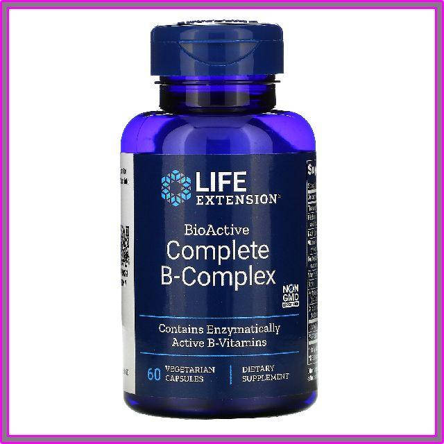 Витамины группы В, Life Extension, BioActive Complete B-Complex, 60 растительных капсул
Витамины группы В, Life Extension, BioActive Complete B-Complex, 60 растительных капсул