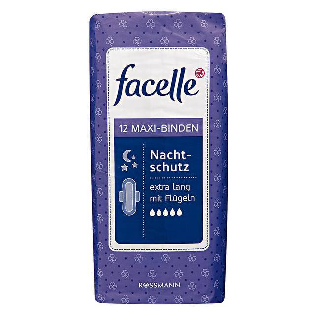 Facelle Maxi-Binden Nachtschutz extra lang mit Flügeln - Прокладки ночные с крылышками, 12 штук
Facelle Maxi-Binden Nachtschutz extra lang mit Flügeln - Прокладки ночные с крылышками, 12 штук