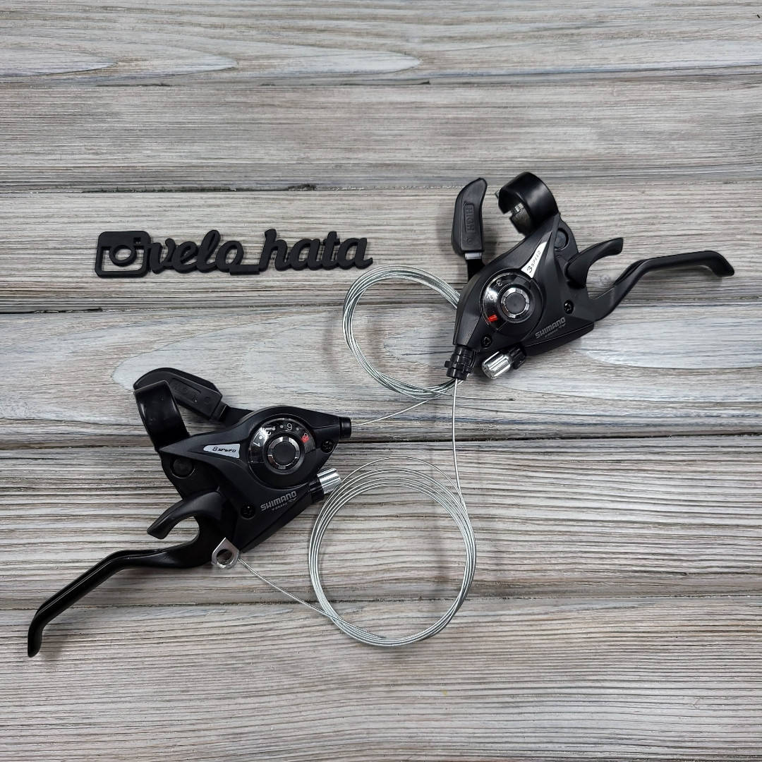 Манетки моноблоки Shimano 3х8 пара переключателей для велосипеда (Комплект переключателей шимано 3х8)
Манетки моноблоки Shimano 3х8 пара переключателей для велосипеда (Комплект переключателей шимано 3х8)