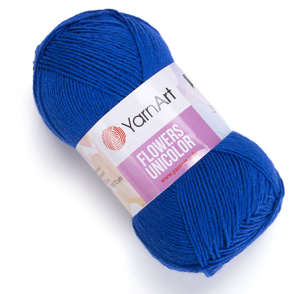 YarnArt Flowers Unicolor (ЯрнАрт Фловерс Униколор) № 752 ярко-синий (Пряжа коттон, нитки для вязания)
YarnArt Flowers Unicolor (ЯрнАрт Фловерс Униколор) № 752 ярко-синий (Пряжа коттон, нитки для вязания)