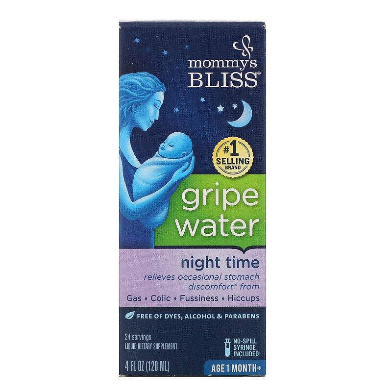Укропная вода на ночь Mommy's Bliss "Gripe Water Night" для младенцев и детей от газов, колик и икоты (120 мл)
Укропная вода на ночь Mommy's Bliss "Gripe Water Night" для младенцев и детей от газов, колик и икоты (120 мл)