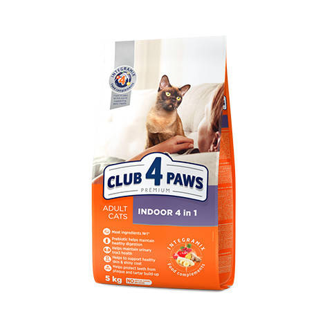 CLUB 4 PAWS Клуб 4 Лапи преміум для котів, що живуть в приміщенні"4 В 1 " на вес 1 кг
CLUB 4 PAWS Клуб 4 Лапи преміум для котів, що живуть в приміщенні"4 В 1 " на вес 1 кг
