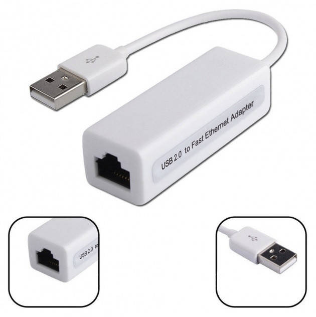 Переходник USB 2.0 - LAN RJ45 на чипе RTL8152B Внешний сетевой адаптер до 100Мб/с, Белый
Переходник USB 2.0 - LAN RJ45 на чипе RTL8152B Внешний сетевой адаптер до 100Мб/с, Белый