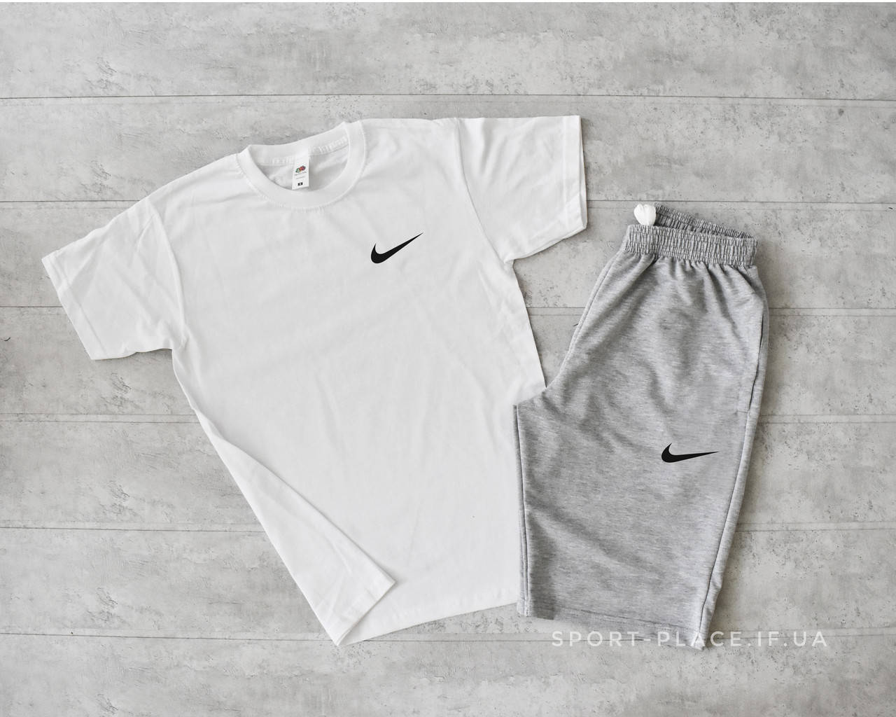 Летний комплект шорты и футболка Nike (Найк) (белая футболка , светло серые шорты) маленький логотип M, 48, Белый
Летний комплект шорты и футболка Nike (Найк) (белая футболка , светло серые шорты) маленький логотип M, 48, Белый