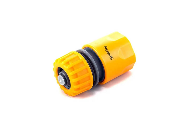 Коннектор для шлангов диаметром 1/2" и 5/8" с аквастопом, до 4 бар (фурнитура для садовых шлангов), Presto-PS
Коннектор для шлангов диаметром 1/2" и 5/8" с аквастопом, до 4 бар (фурнитура для садовых шлангов), Presto-PS