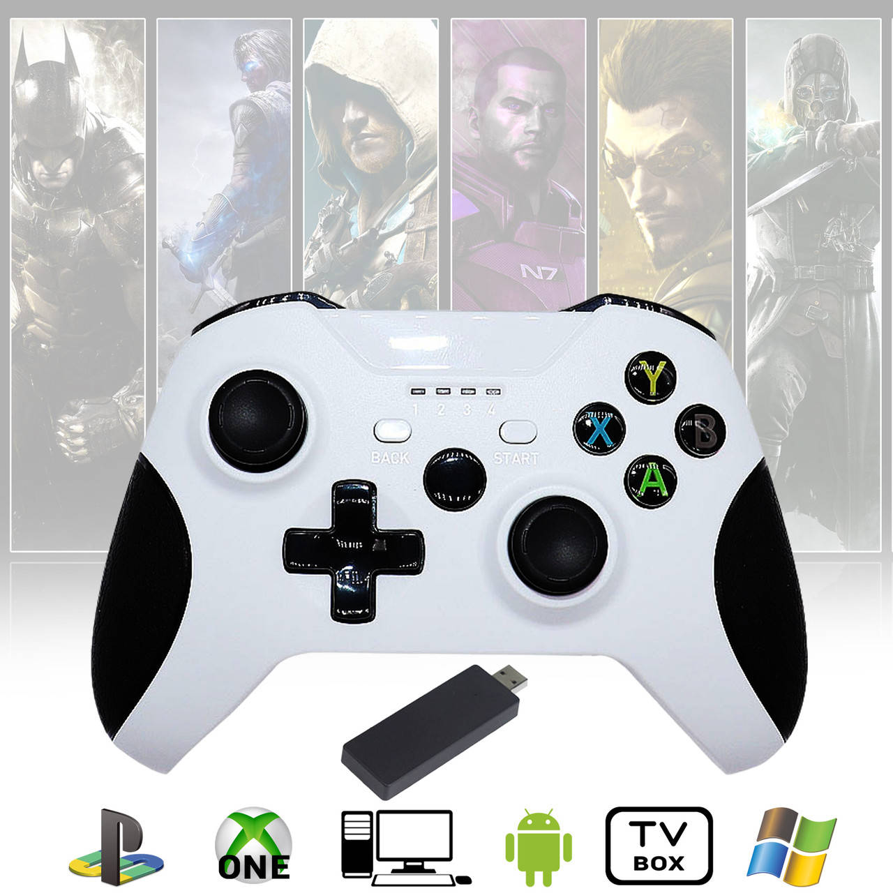 Игровой беспроводной геймпад X-ONE аккумуляторный джойстик для XBox One, PlayStation 3, PC, Android White KKC
Игровой беспроводной геймпад X-ONE аккумуляторный джойстик для XBox One, PlayStation 3, PC, Android White KKC