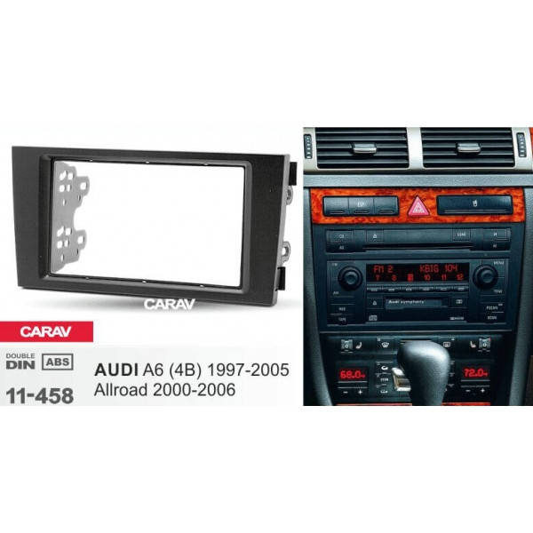 Переходная рамка Sigma CARAV 11-458 2-DIN для AUDI A6 (4B) 1997-2005, Allroad 2000-06
Переходная рамка Sigma CARAV 11-458 2-DIN для AUDI A6 (4B) 1997-2005, Allroad 2000-06