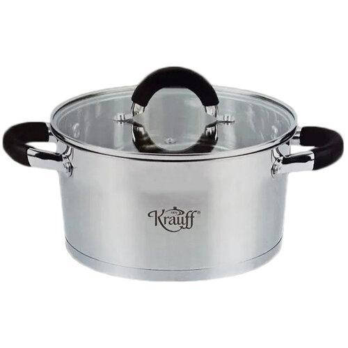 Кастрюля со стеклянной крышкой Krauff 26-242-050 6 л Orig 26-242-050, Серый 
Кастрюля со стеклянной крышкой Krauff 26-242-050 6 л Orig 26-242-050, Серый