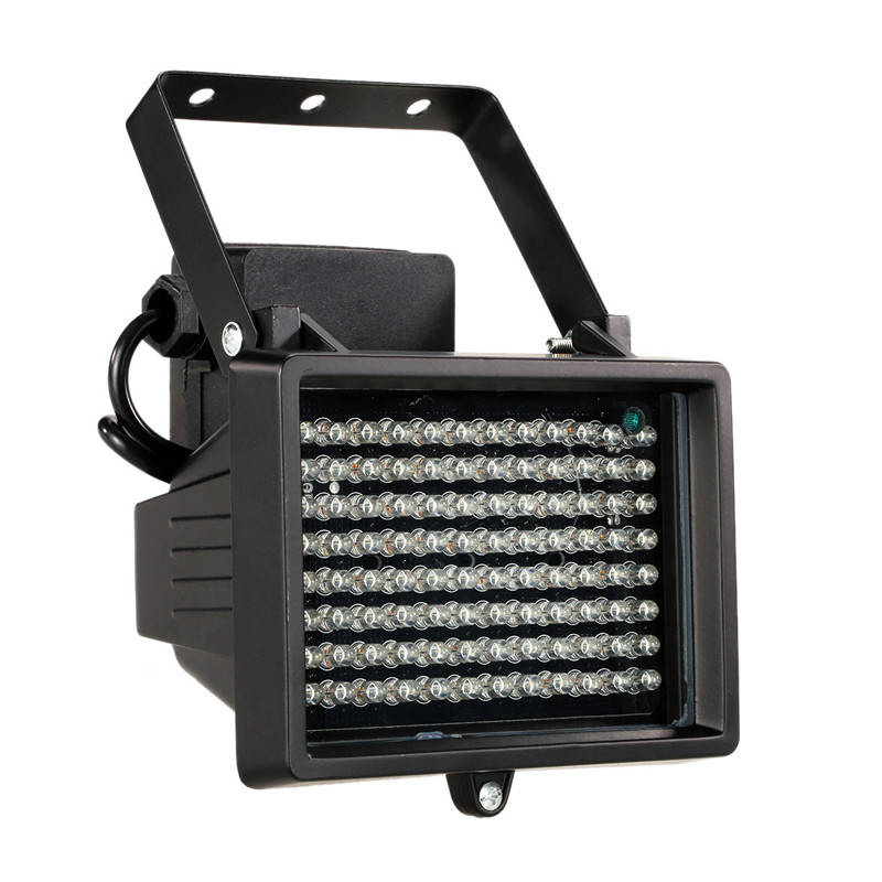 Прожектор инфракрасный ИК для камер 96LED 60м уличный, черный
Прожектор инфракрасный ИК для камер 96LED 60м уличный, черный