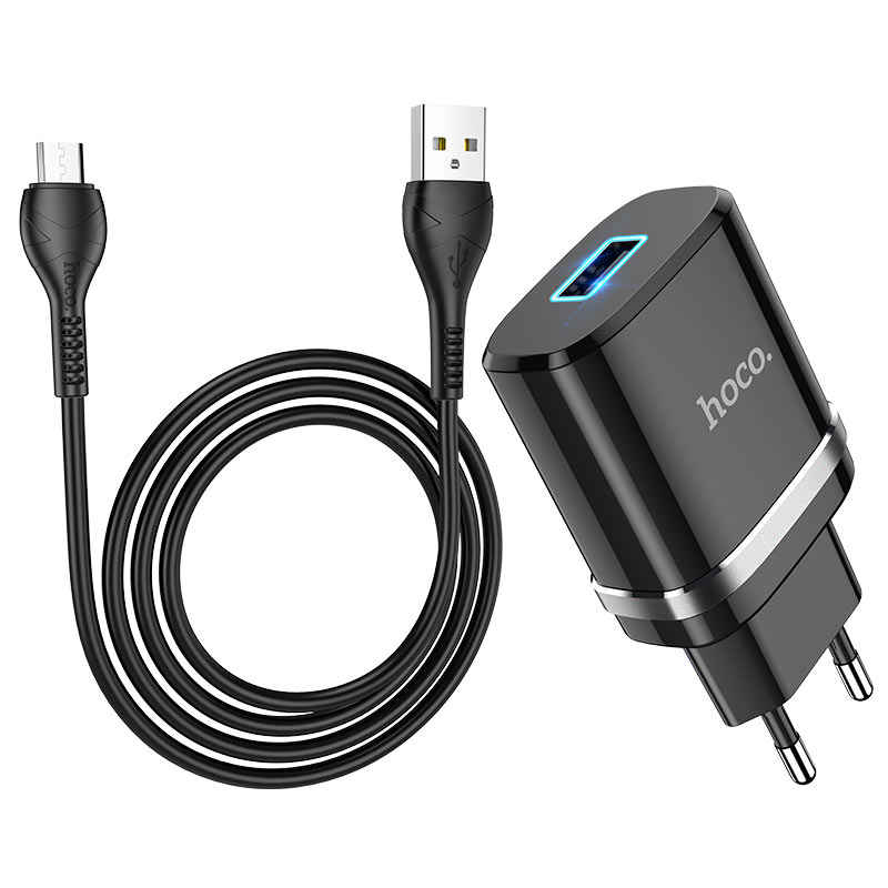Сетевое зарядное устройство для телефона + кабель MicroUSB Android HOCO N1 |1USB 2.4A| Черный
Сетевое зарядное устройство для телефона + кабель MicroUSB Android HOCO N1 |1USB 2.4A| Черный