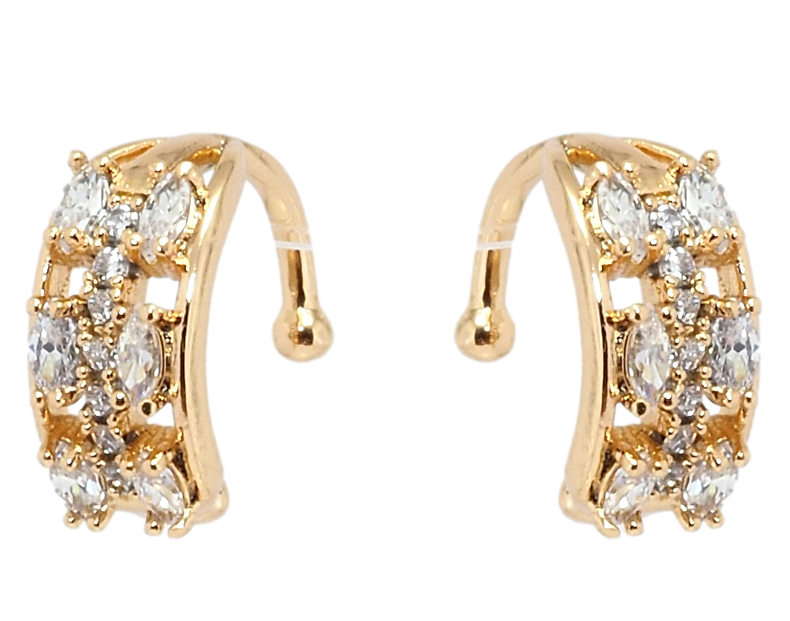 Серьги Xuping Позолота 18K каффы "Классика с фианитом" 
Серьги Xuping Позолота 18K каффы "Классика с фианитом"