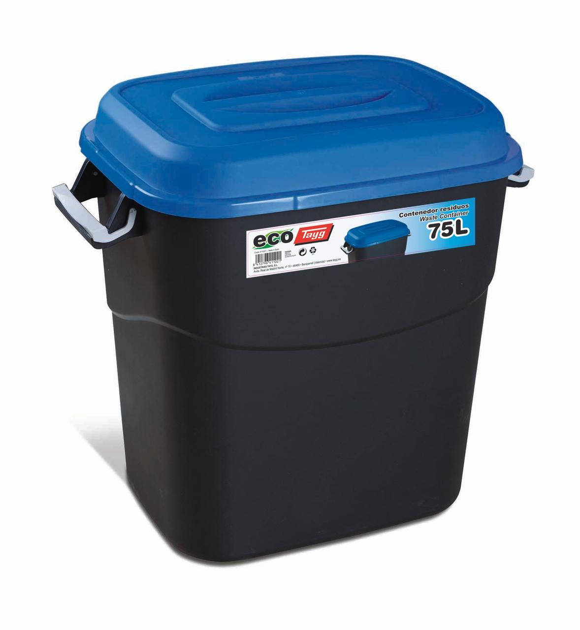 Бак для мусора 75 л Eco Tayg (Испания)60*40,2 h56см, с синей крышкой и ручками (411021), Синий
Бак для мусора 75 л Eco Tayg (Испания)60*40,2 h56см, с синей крышкой и ручками (411021), Синий