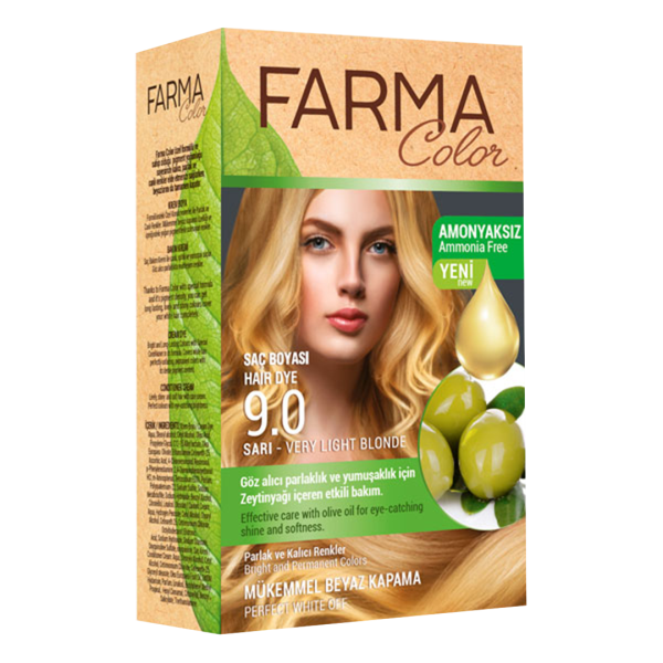 Крем-фарба для волосся Farma Color 9.0 Блонд 
Крем-фарба для волосся Farma Color 9.0 Блонд