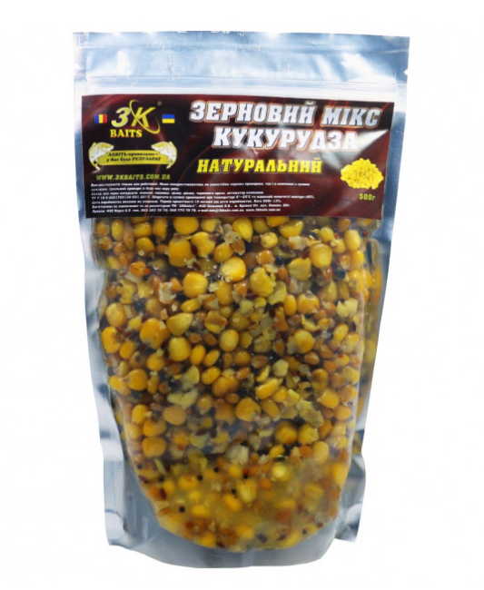 Прикорм 3KBaits Зерновой микс Кукуруза Натуральный 500гр
Прикорм 3KBaits Зерновой микс Кукуруза Натуральный 500гр