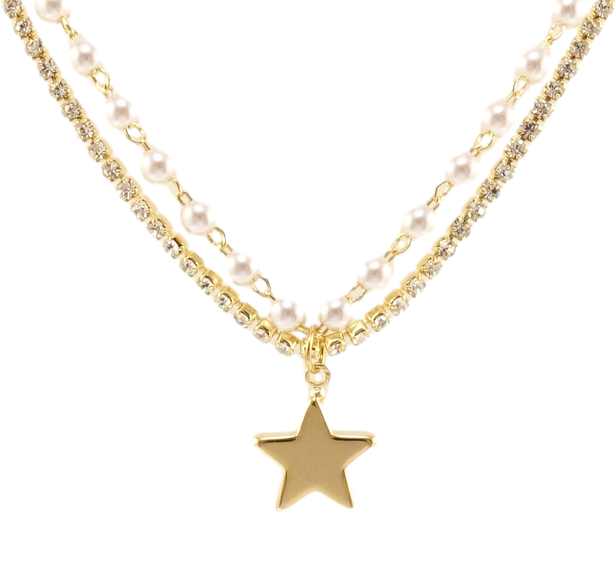 Колье Xuping JEAN GOUJON Позолота 14K "Звезда на кристальной и жемчужной цепочке" длина 33-38см х 2-3мм
Колье Xuping JEAN GOUJON Позолота 14K "Звезда на кристальной и жемчужной цепочке" длина 33-38см х 2-3мм