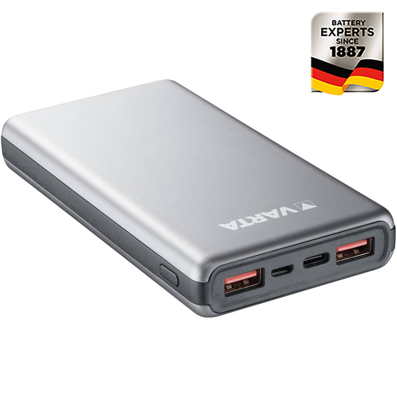 Varta Power Bank Fast Energy 20000 mAh усовершенствована технологией безопасности c зарядным кабелем Silver
Varta Power Bank Fast Energy 20000 mAh усовершенствована технологией безопасности c зарядным кабелем Silver