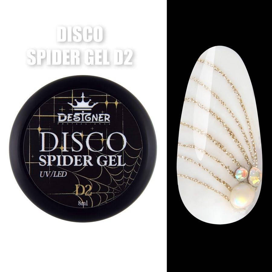 Светоотражающая паутинка Disco Spider Gel Designer Professional (Дизайнер Профессионал) для ногтей, 8 мл Блестящий золотой D2
Светоотражающая паутинка Disco Spider Gel Designer Professional (Дизайнер Профессионал) для ногтей, 8 мл Блестящий золотой D2