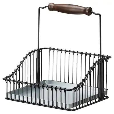 Проволочная корзина с ручкой IKEA FINTORP для специй масла 20x19x23 см Черная (204.437.18), Черный
Проволочная корзина с ручкой IKEA FINTORP для специй масла 20x19x23 см Черная (204.437.18), Черный