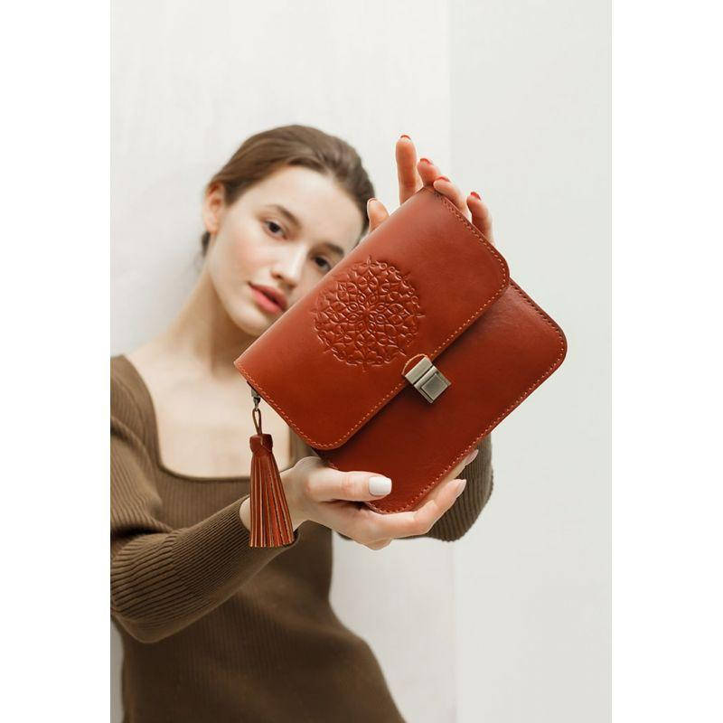 Шкіряна жіноча бохо-сумка Лилу світло-коричнева, Коричневый 
Шкіряна жіноча бохо-сумка Лилу світло-коричнева, Коричневый