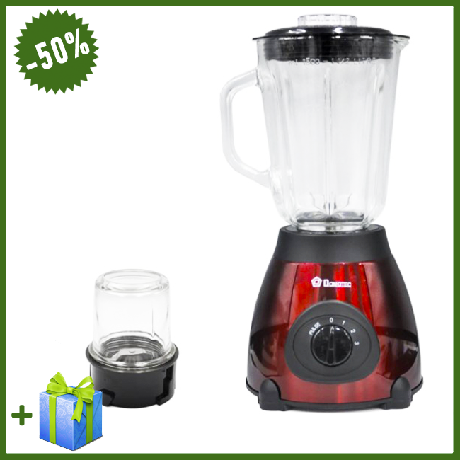 Блендер стационарный кухонный с кофемолкой DOMOTEC MS-6611, электрический бытовой блендер измельчитель
Блендер стационарный кухонный с кофемолкой DOMOTEC MS-6611, электрический бытовой блендер измельчитель