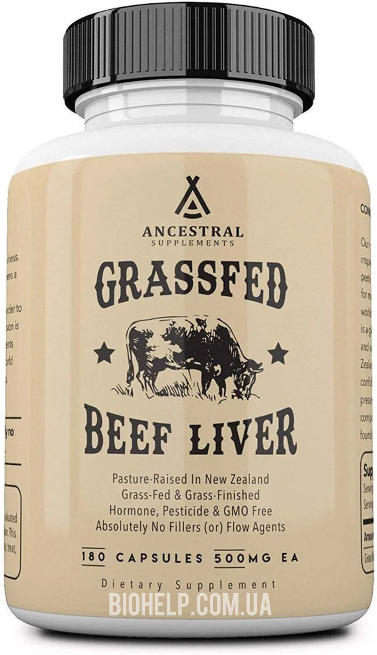 Ancestral Supplements Beef Liver /натуральное железо, витамины A и B12 для получения энергии 180 капсул
Ancestral Supplements Beef Liver /натуральное железо, витамины A и B12 для получения энергии 180 капсул