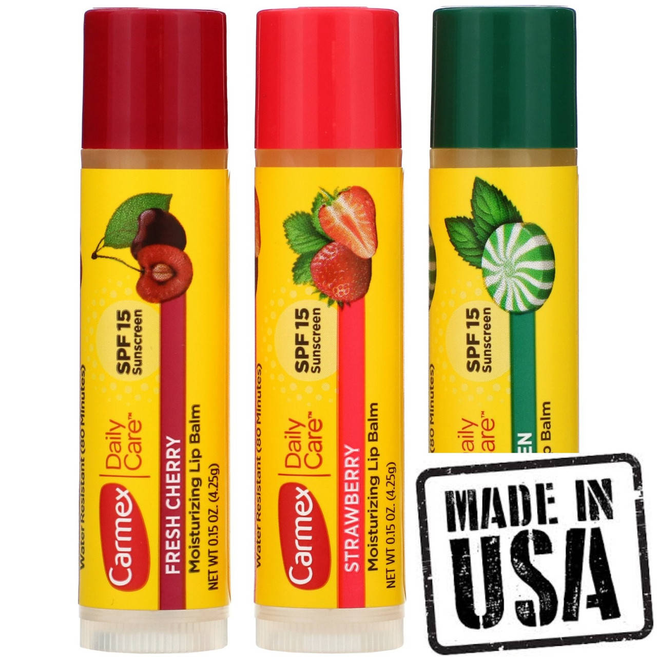 Carmex, Бальзам для губ для ежедневного ухода, SPF 15, ассорти, 3 упаковки, 0,15 унции (4,25 г) каждая купить
Carmex, Бальзам для губ для ежедневного ухода, SPF 15, ассорти, 3 упаковки, 0,15 унции (4,25 г) каждая купить