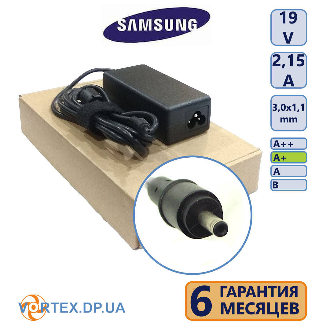 Зарядное устройство для ноутбука 3,0-1,1 mm 2,15A 19V Samsung класс А+ (кабель питания в подарок)
Зарядное устройство для ноутбука 3,0-1,1 mm 2,15A 19V Samsung класс А+ (кабель питания в подарок)