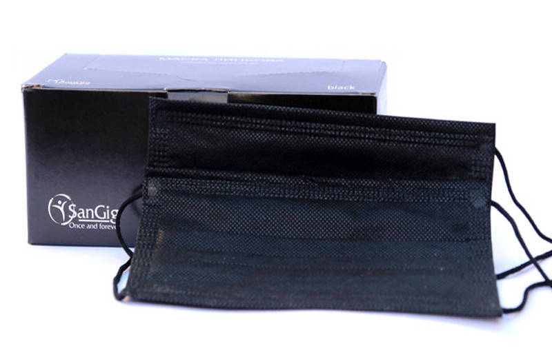 Маски медицинские нестерильные SanGig черные - 50 шт., Черный
Маски медицинские нестерильные SanGig черные - 50 шт., Черный