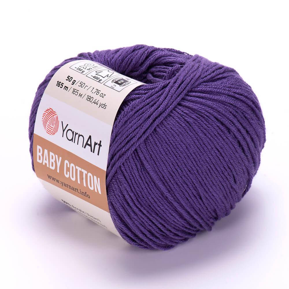 YarnArt Baby Cotton (Ярн Арт Беби Коттон) № 455 фиолетовый (Пряжа коттон, нитки для вязания)
YarnArt Baby Cotton (Ярн Арт Беби Коттон) № 455 фиолетовый (Пряжа коттон, нитки для вязания)