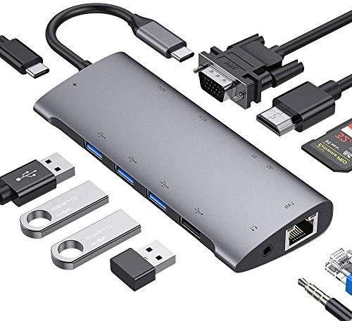 Концентратор USB HUB Type-C PROCOAT D09 11в1 (HDMI, USB2, 3xUSB3, VGA, PD, RJ45, Audio, SD, MicroSD)
Концентратор USB HUB Type-C PROCOAT D09 11в1 (HDMI, USB2, 3xUSB3, VGA, PD, RJ45, Audio, SD, MicroSD)