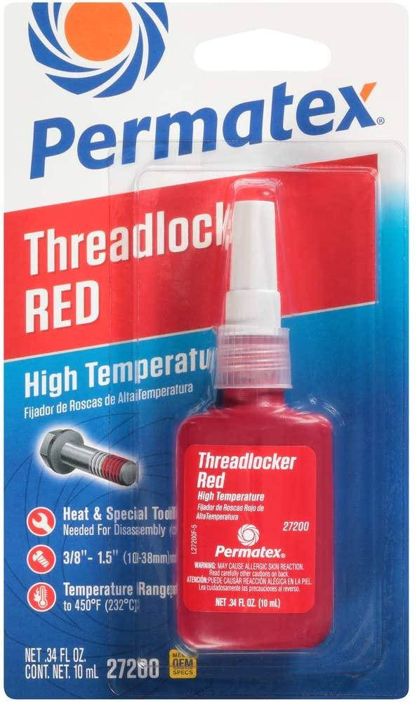Высокотемпературный анаэробный фиксатор резьбы Permatex® High Temperature Threadlocker RED - 10 мл, 27200
Высокотемпературный анаэробный фиксатор резьбы Permatex® High Temperature Threadlocker RED - 10 мл, 27200