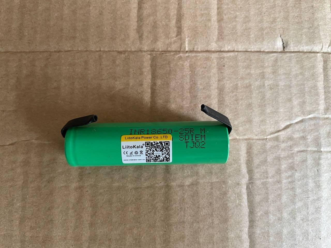 Аккумулятор INR18650-25R M LiitoKala 2500mAh 3.6V 8.70Wh макс. ток 12А, импульсный ток 20А, с контактами
Аккумулятор INR18650-25R M LiitoKala 2500mAh 3.6V 8.70Wh макс. ток 12А, импульсный ток 20А, с контактами
