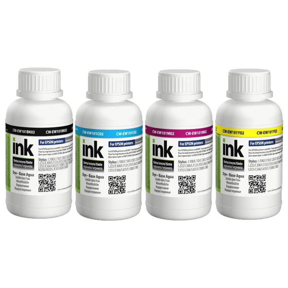 Комплект чернил для Epson L-100/200 series (4х200мл) CW-EW101SET02 ColorWay, Черный;синий;красный;желтый
Комплект чернил для Epson L-100/200 series (4х200мл) CW-EW101SET02 ColorWay, Черный;синий;красный;желтый
