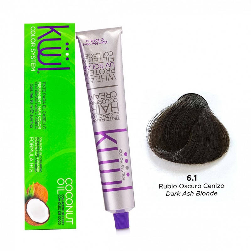 Крем-краска для волос Kuul Color System №6/1 Dark Ash Blonde 90 мл (15262Qu)