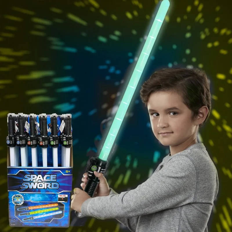 Космический двусторонний меч Space Sword (4 цвета подсветки)/ Музыкальный меч с подсветкой на батарейках
Космический двусторонний меч Space Sword (4 цвета подсветки)/ Музыкальный меч с подсветкой на батарейках