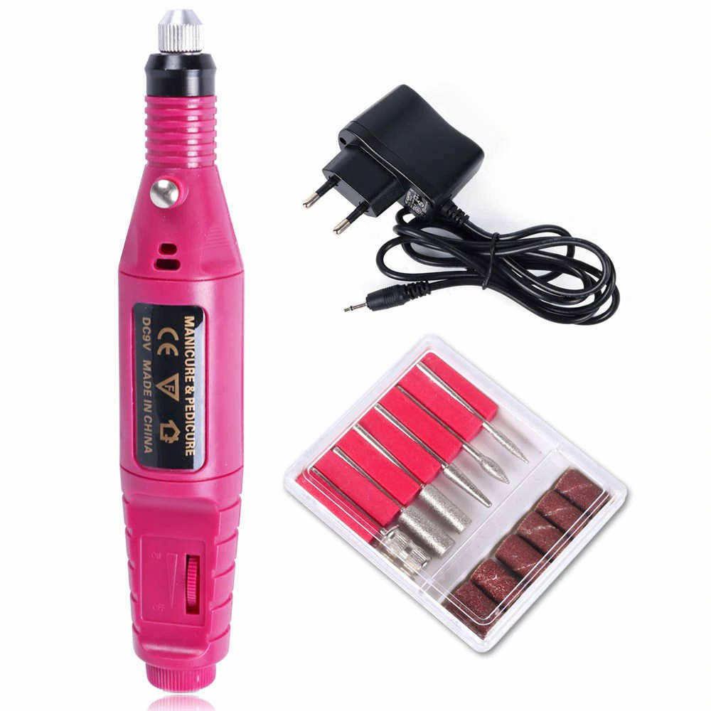 Машинка для маникюра и педикюра 6 в 1 VARIABLE SPEED ROTARY Pink, Малиновый 
Машинка для маникюра и педикюра 6 в 1 VARIABLE SPEED ROTARY Pink, Малиновый