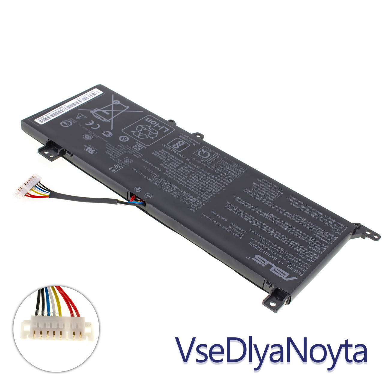 Оригинальная батарея для ноутбука Asus B21N1818-3 (X509JP, X509JA, X509JB) 7.6V 4110mAh 32Wh Black, Черный
Оригинальная батарея для ноутбука Asus B21N1818-3 (X509JP, X509JA, X509JB) 7.6V 4110mAh 32Wh Black, Черный