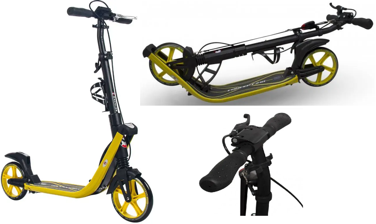 Maraton Concept 210 Желты Двухколесный складной алюминиевый самокат с ручным тормозом и подстаканник, Желтый
Maraton Concept 210 Желты Двухколесный складной алюминиевый самокат с ручным тормозом и подстаканник, Желтый