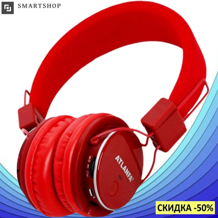 Беспроводные Bluetooth наушники Atlanfa AT-7611A c MP3 плеером, FM радио приемником и микрофоном (s334), Красный
Беспроводные Bluetooth наушники Atlanfa AT-7611A c MP3 плеером, FM радио приемником и микрофоном (s334), Красный